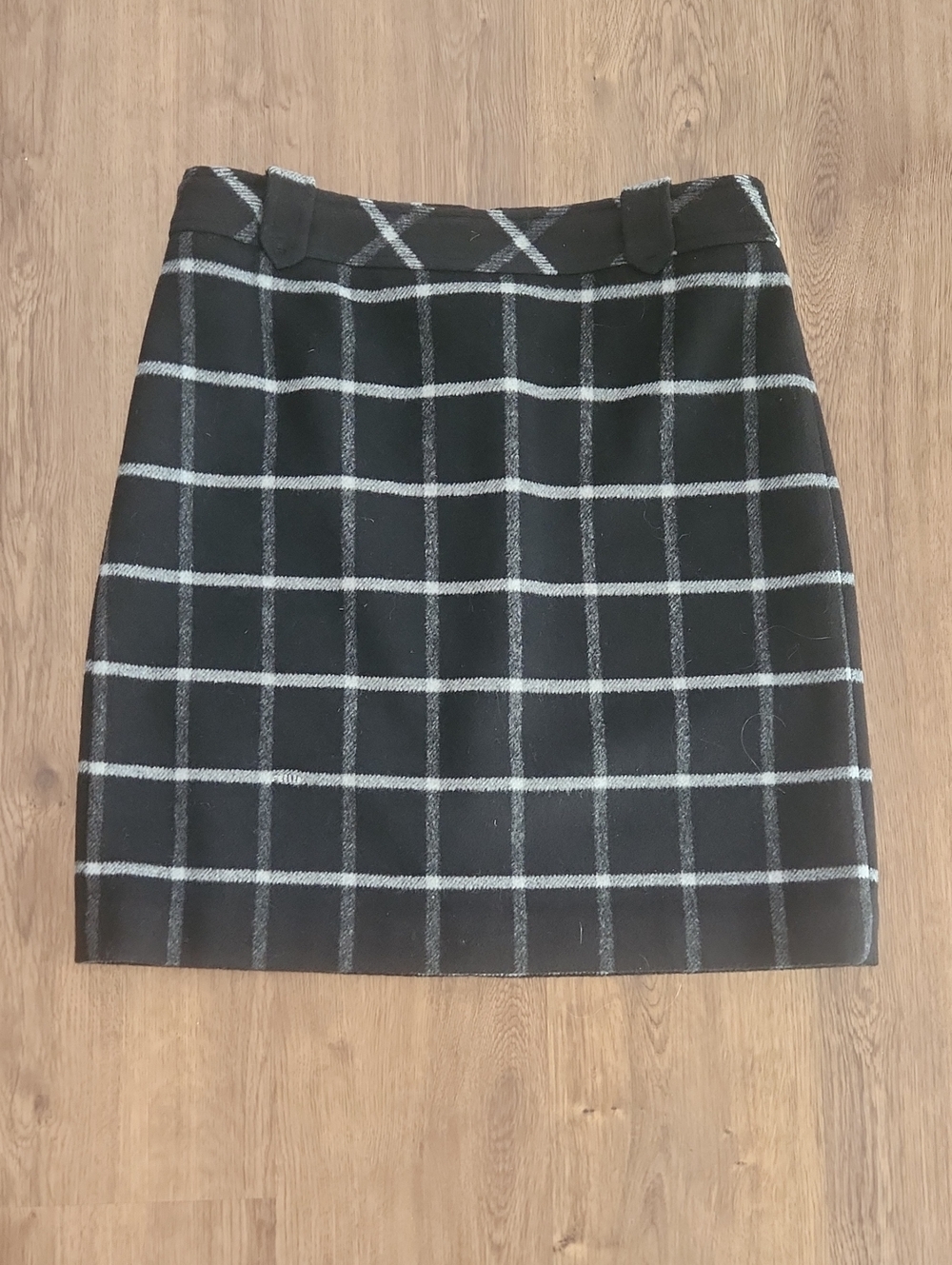 Talbots Windowpane Check Skirt